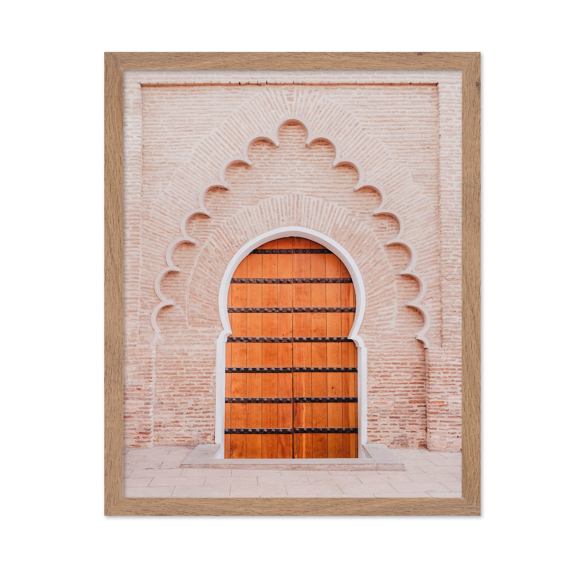 Moroccan Arch Wooden Door