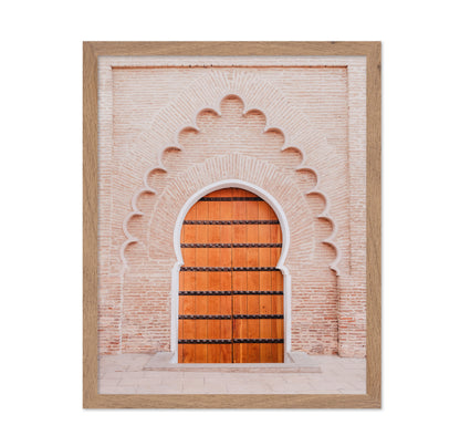 Moroccan Arch Wooden Door