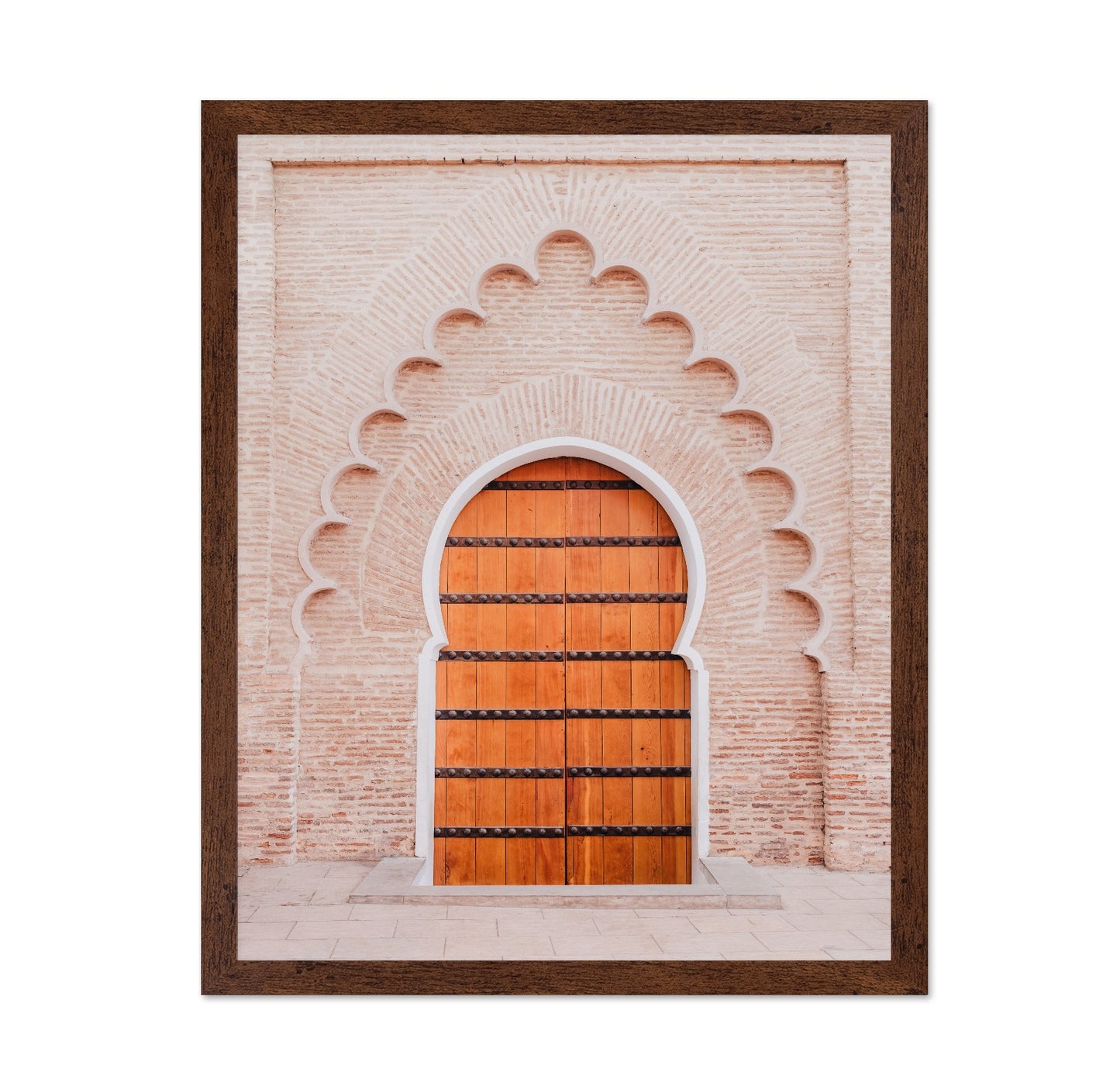 Moroccan Arch Wooden Door