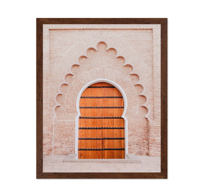 Moroccan Arch Wooden Door