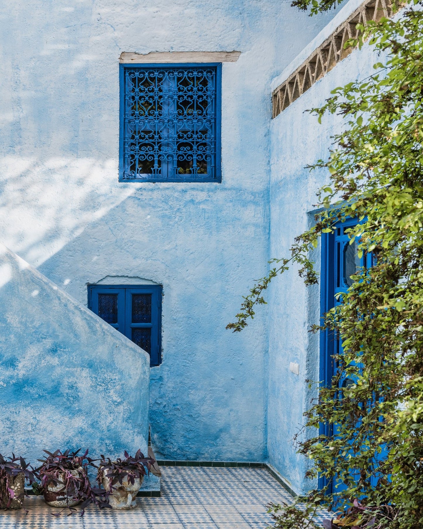 Moroccan Blue Courtyard