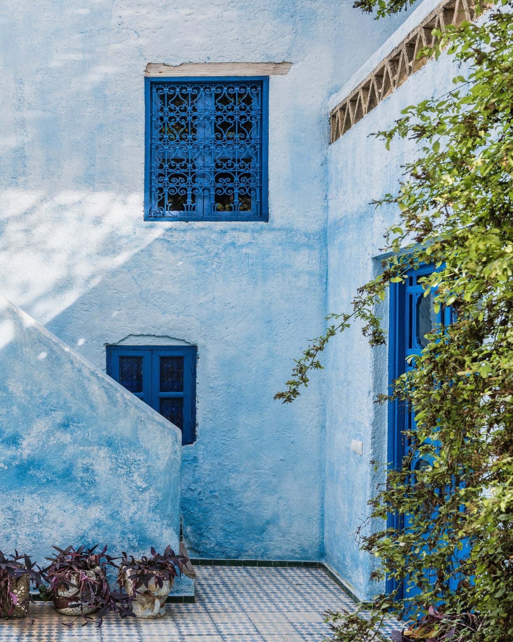 Moroccan Blue Courtyard
