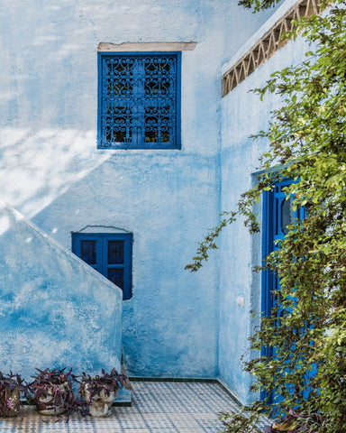 Moroccan Blue Courtyard