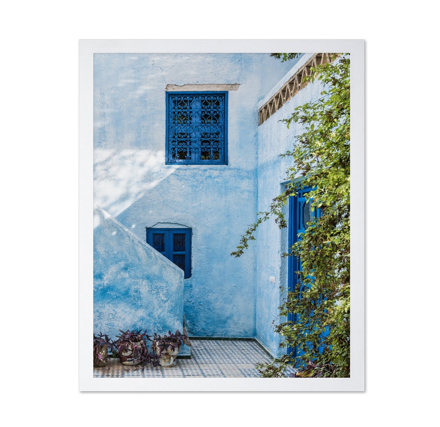 Moroccan Blue Courtyard