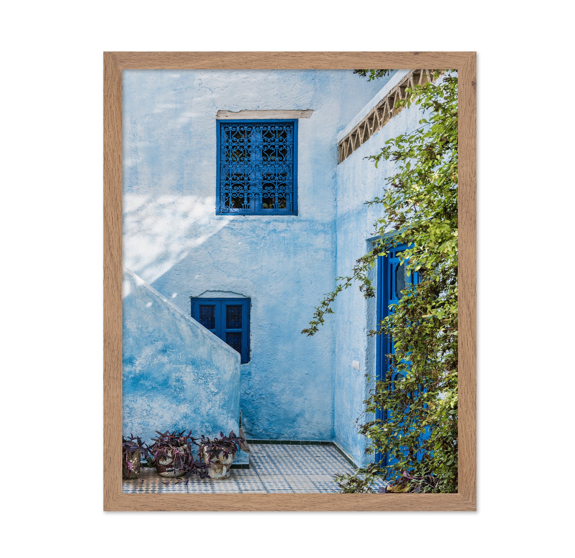 Moroccan Blue Courtyard