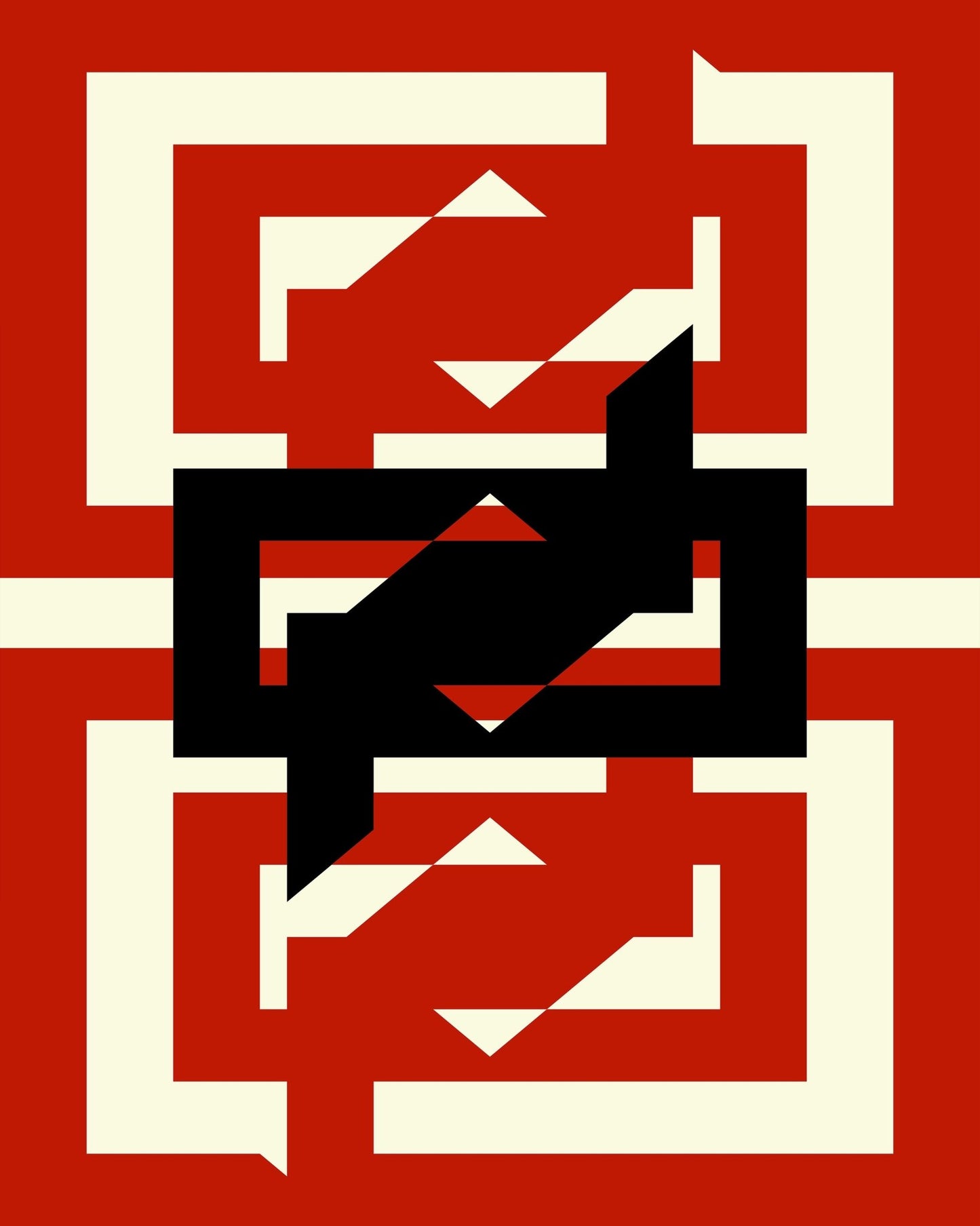 Red Black Geometric