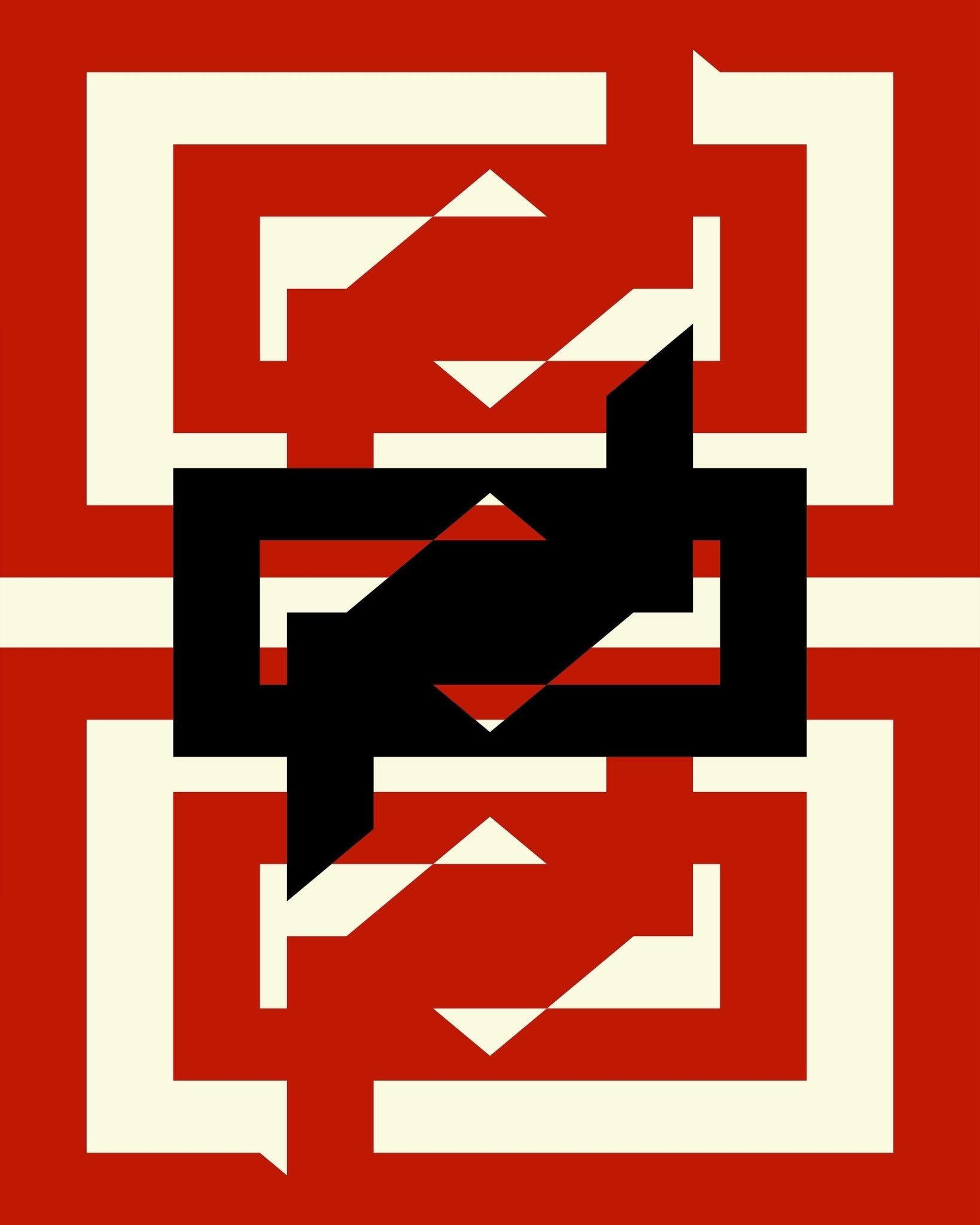 Red Black Geometric