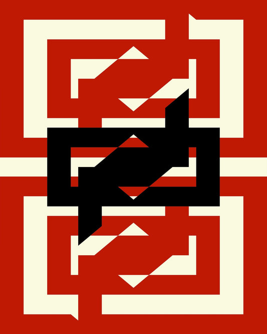 Red Black Geometric