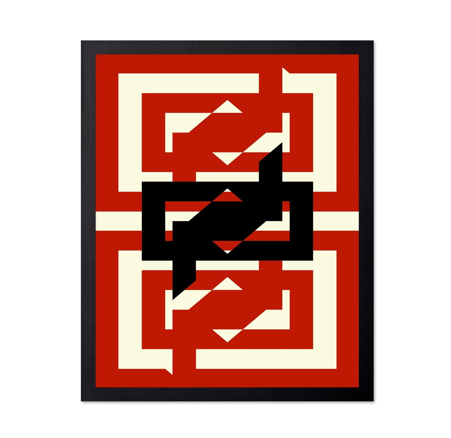 Red Black Geometric