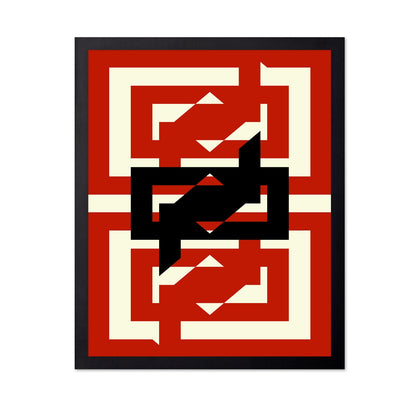 Red Black Geometric