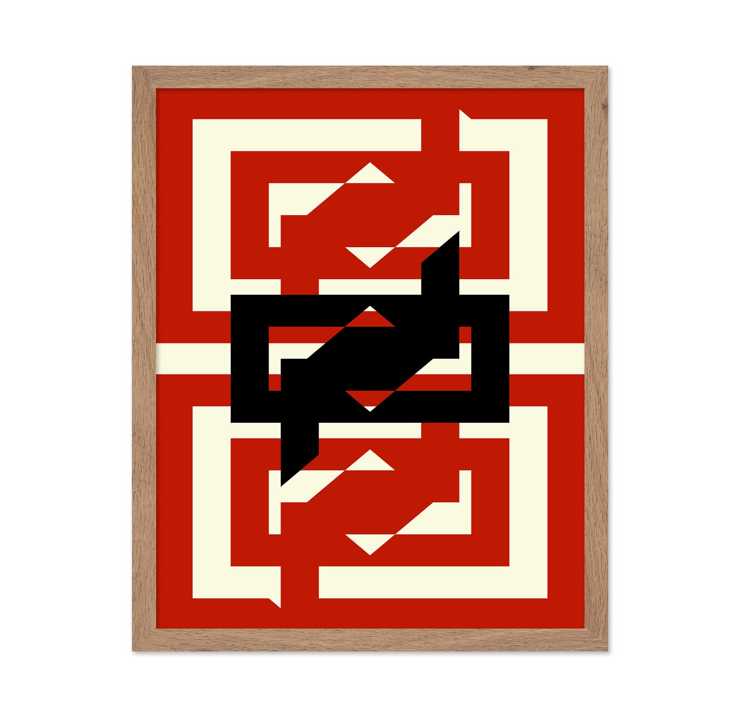 Red Black Geometric