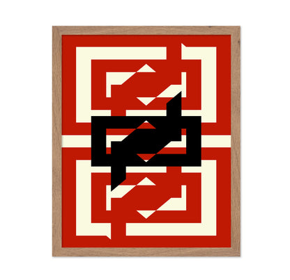 Red Black Geometric