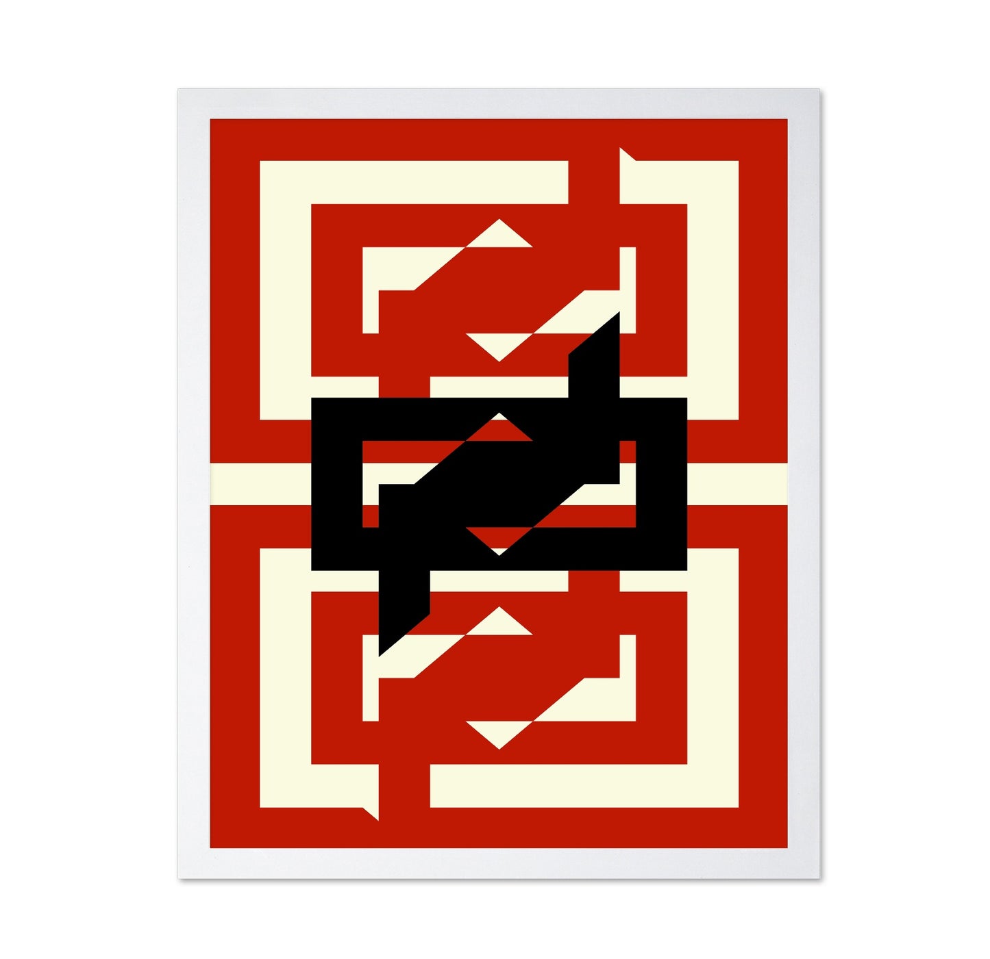 Red Black Geometric