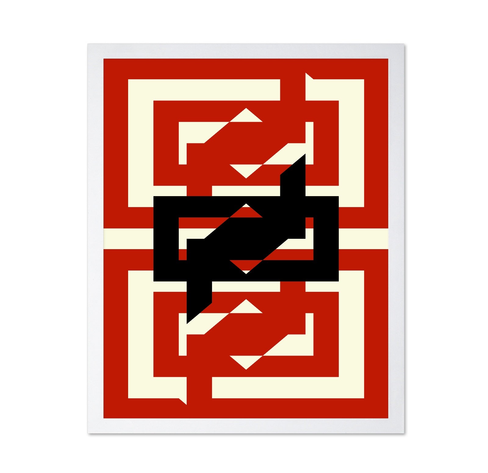 Red Black Geometric