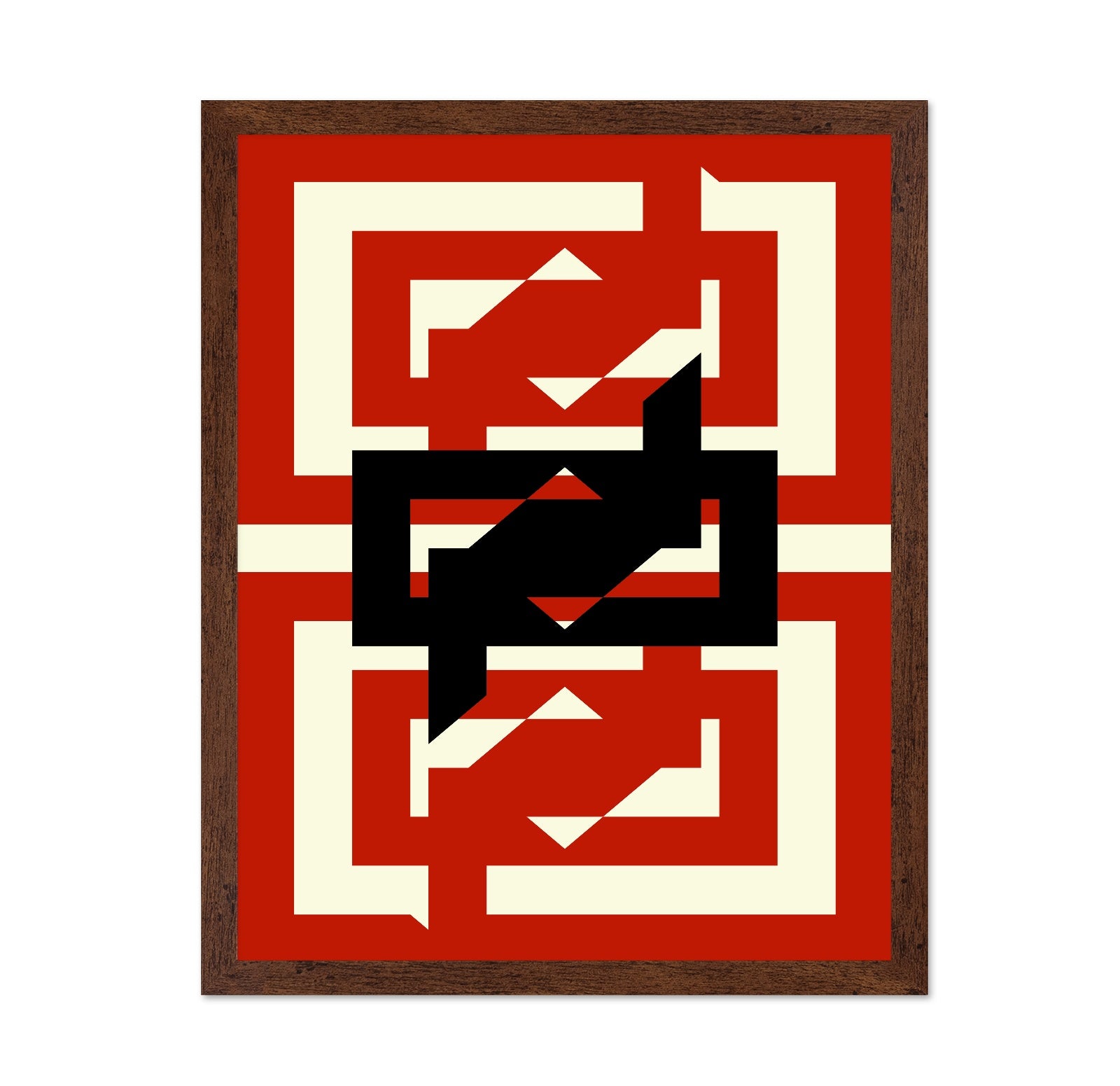 Red Black Geometric