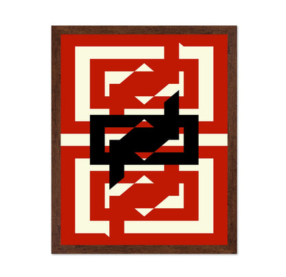 Red Black Geometric