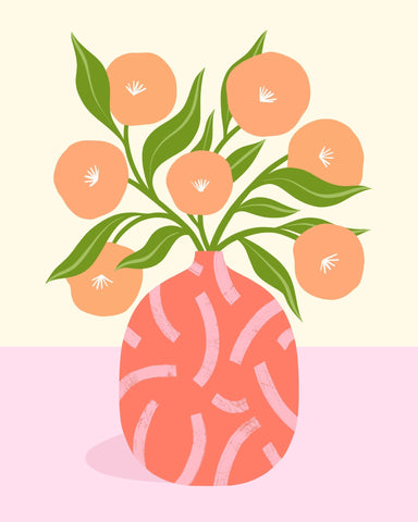 Coral Vase Blooms