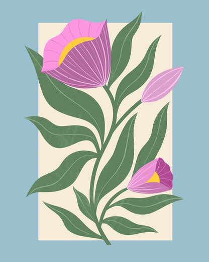 Modern Pink Flower