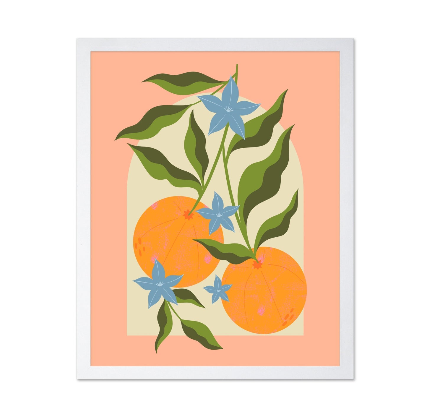 Orange Floral Branch