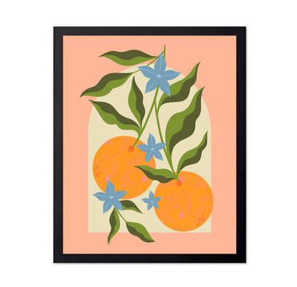 Orange Floral Branch