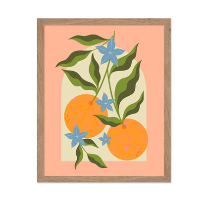 Orange Floral Branch