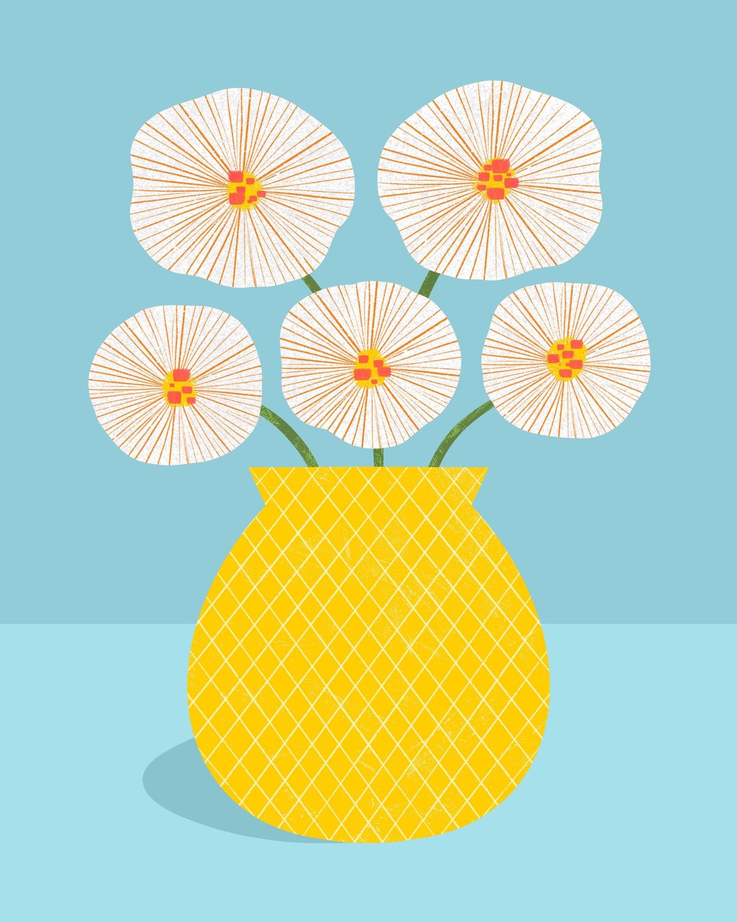 Yellow Vase Blooms