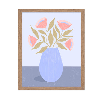 Peach Flowers Vase