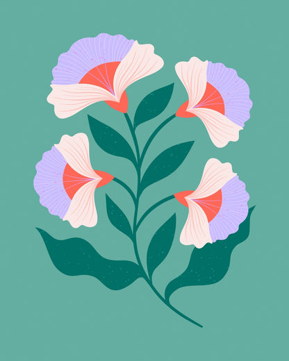 Lilac Cream Flowers