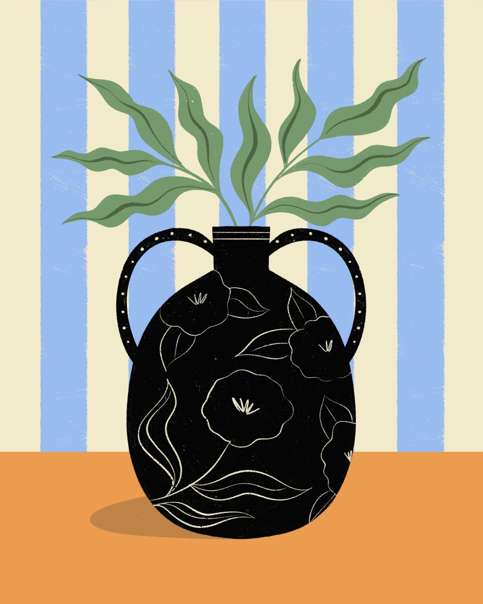 Pattern Vase Leaves