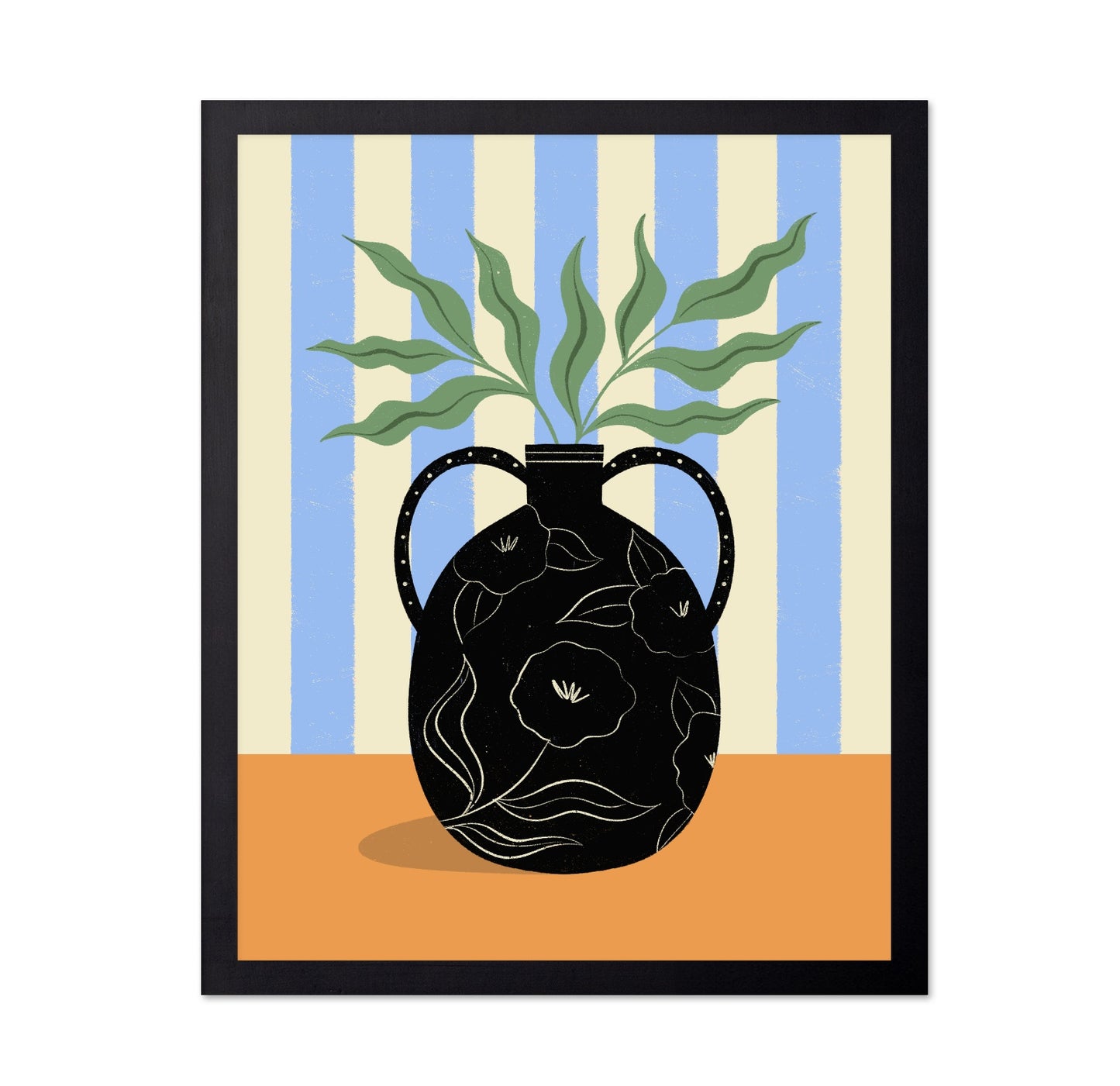 Pattern Vase Leaves