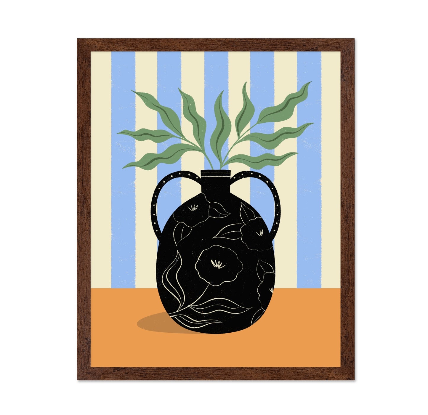 Pattern Vase Leaves