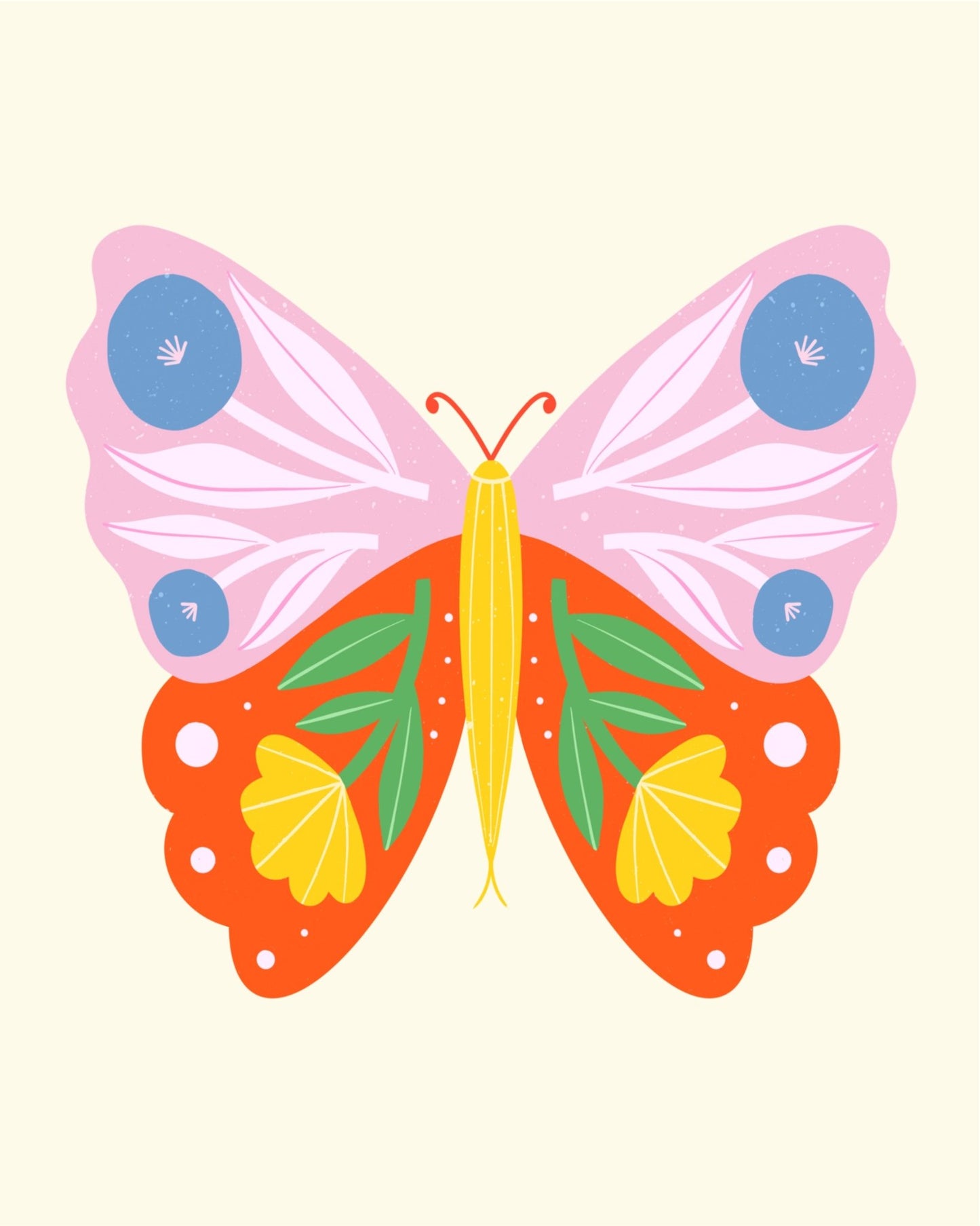 Floral Butterfly Art