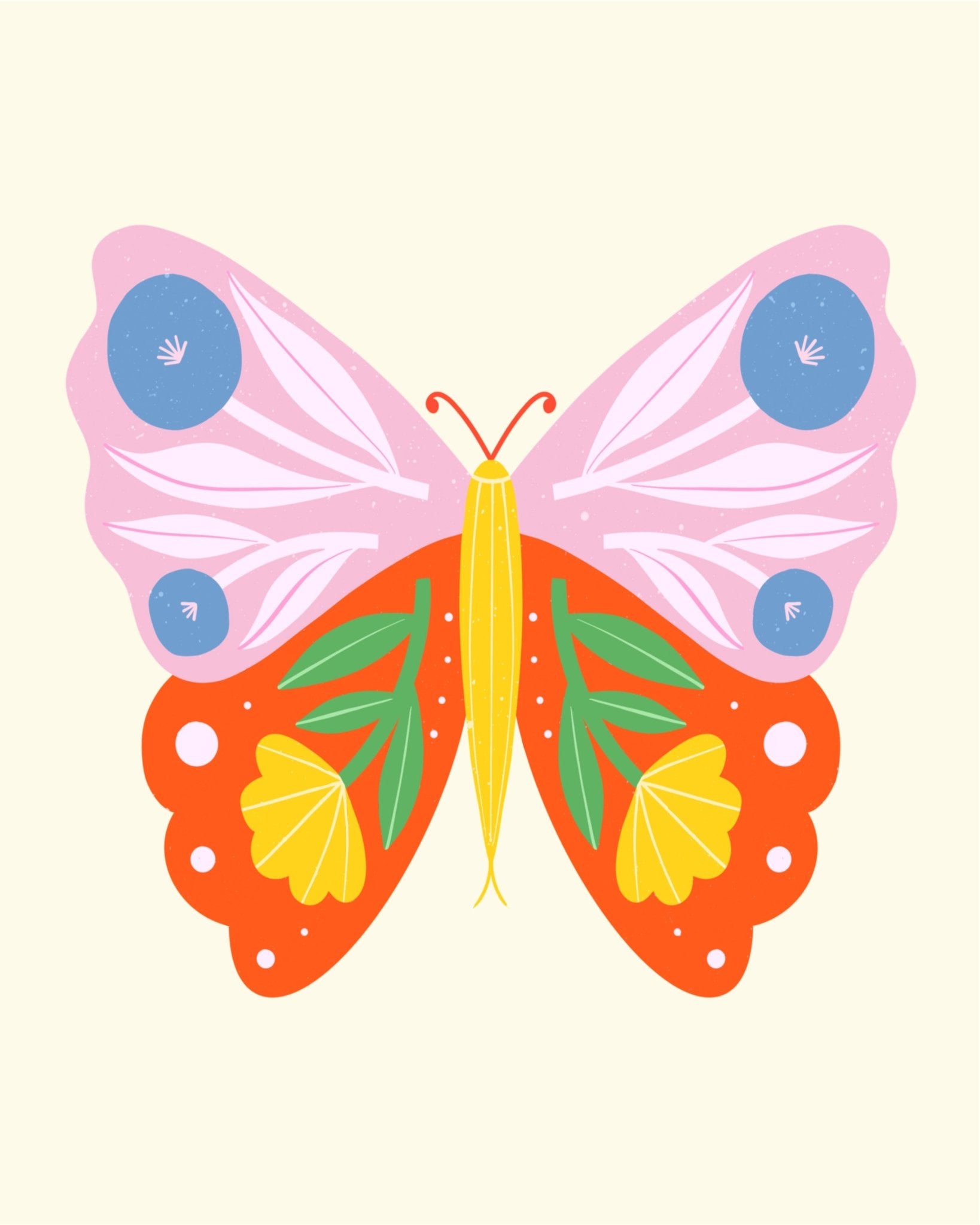 Floral Butterfly Art