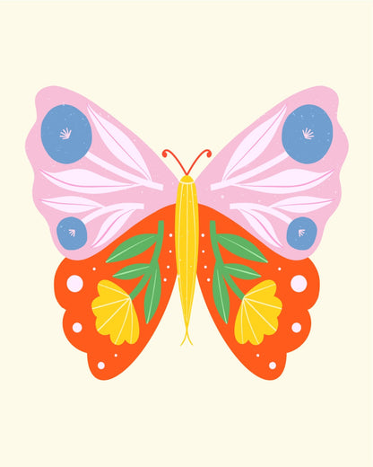 Floral Butterfly Art