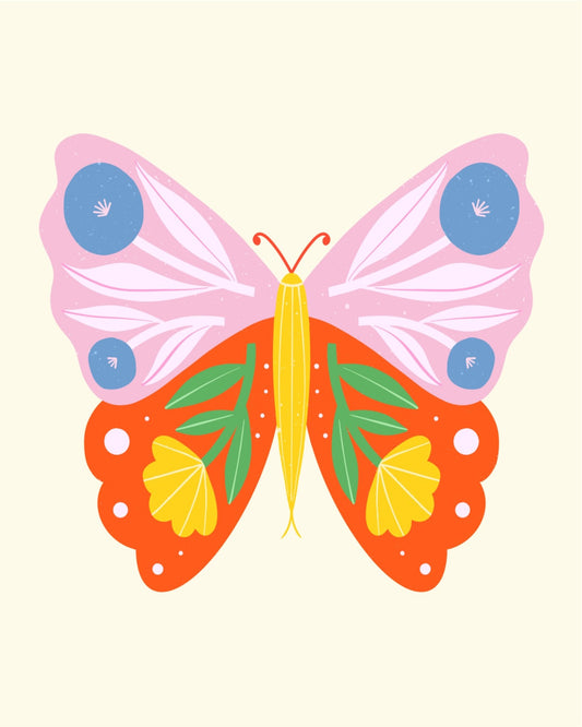 Floral Butterfly Art