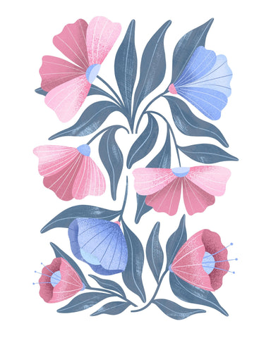 Abstract Floral Leaves