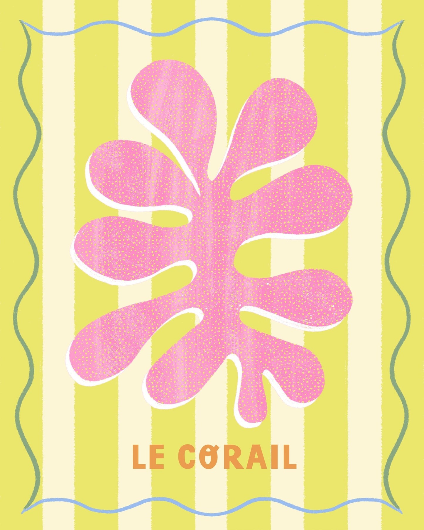 Pink Coral Lemon Art