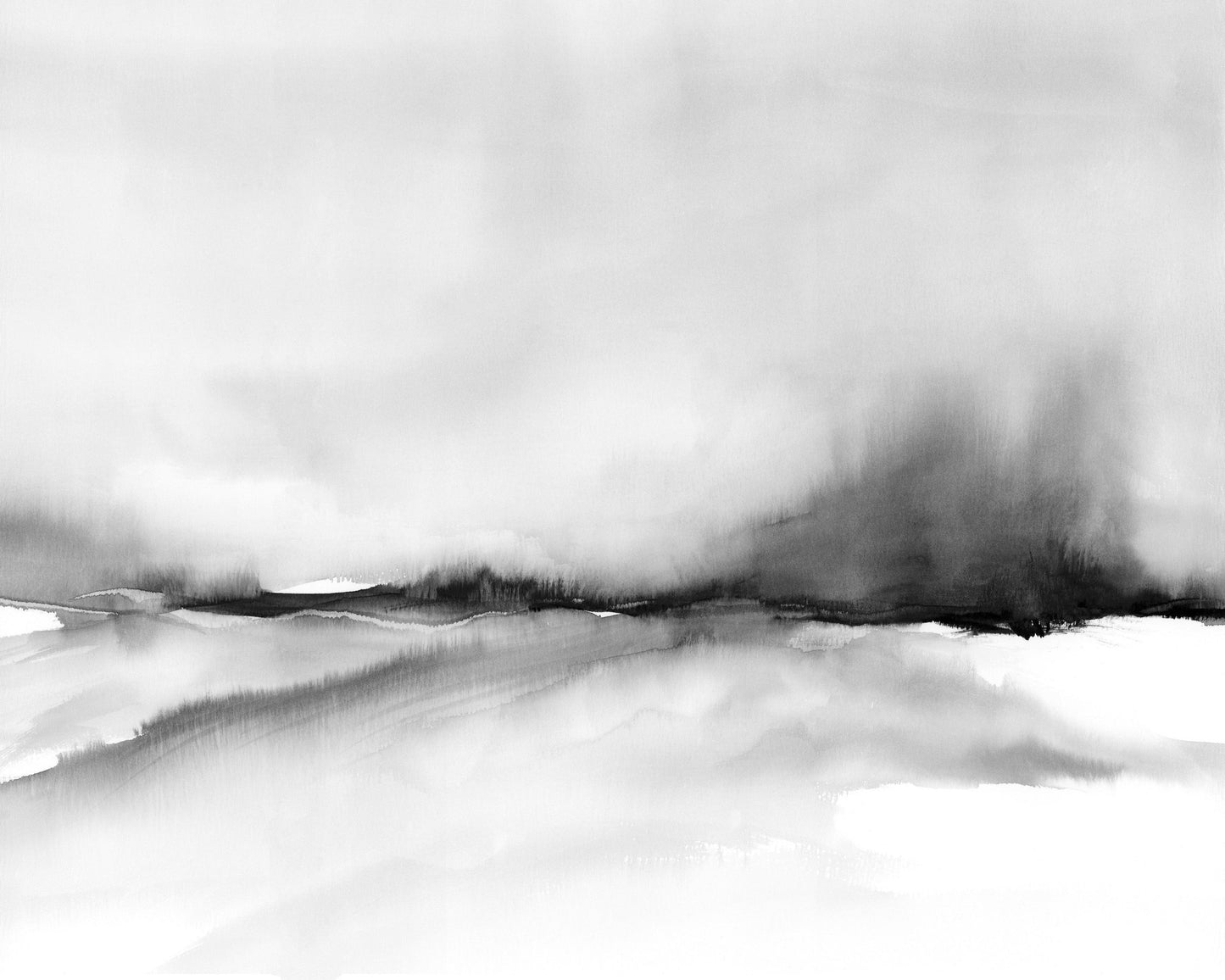 Abstract Ink Landscape