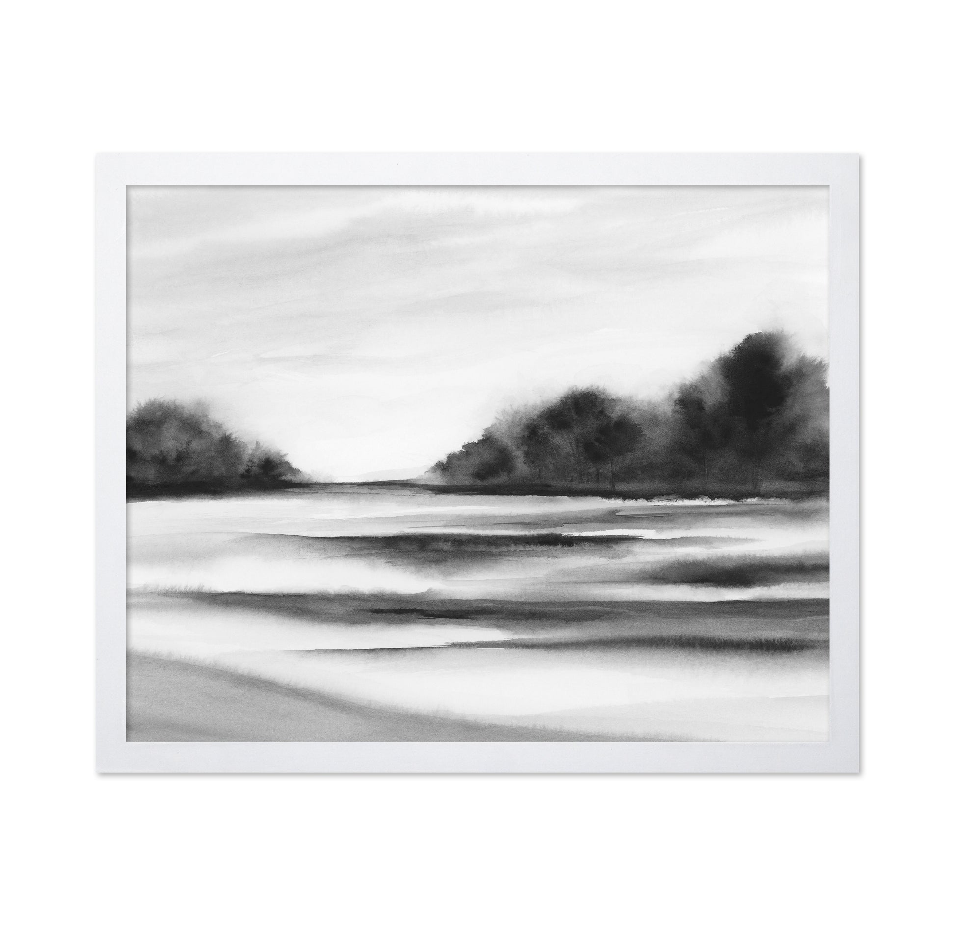 Misty River Landscape