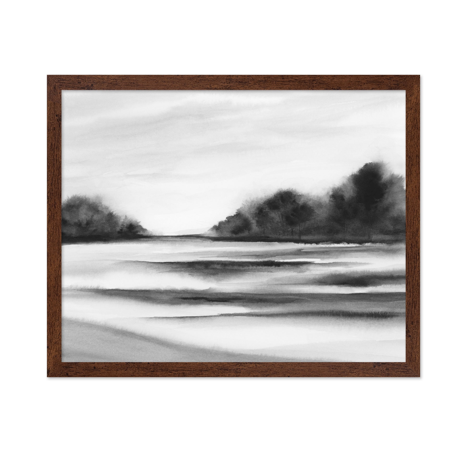 Misty River Landscape