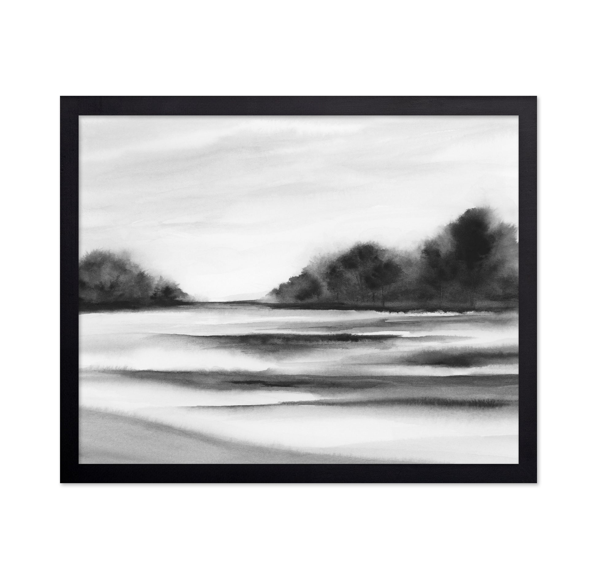 Misty River Landscape