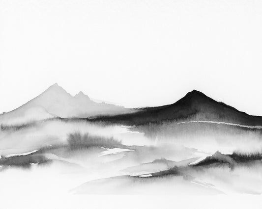 Misty Mountain Silhouette No1