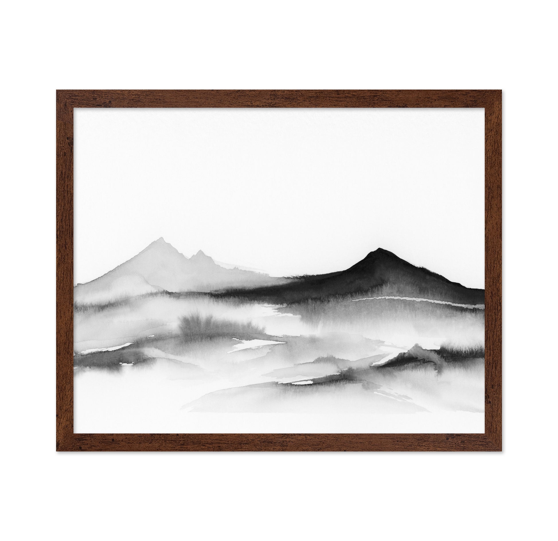 Misty Mountain Silhouette No1