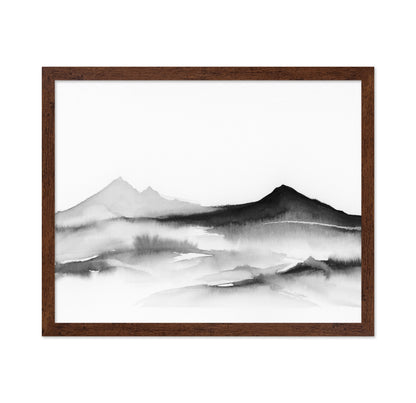 Misty Mountain Silhouette No1