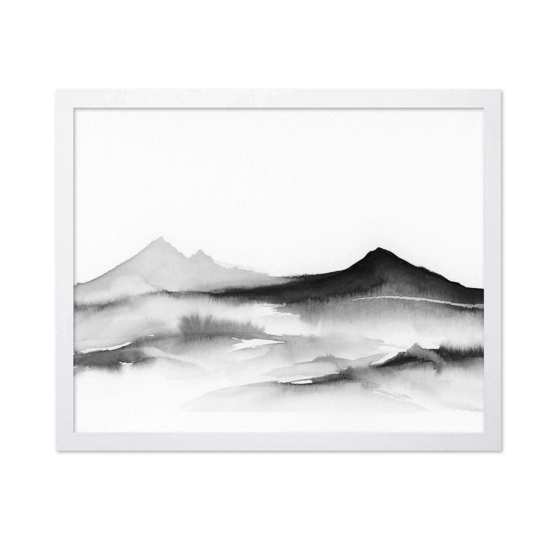 Misty Mountain Silhouette No1