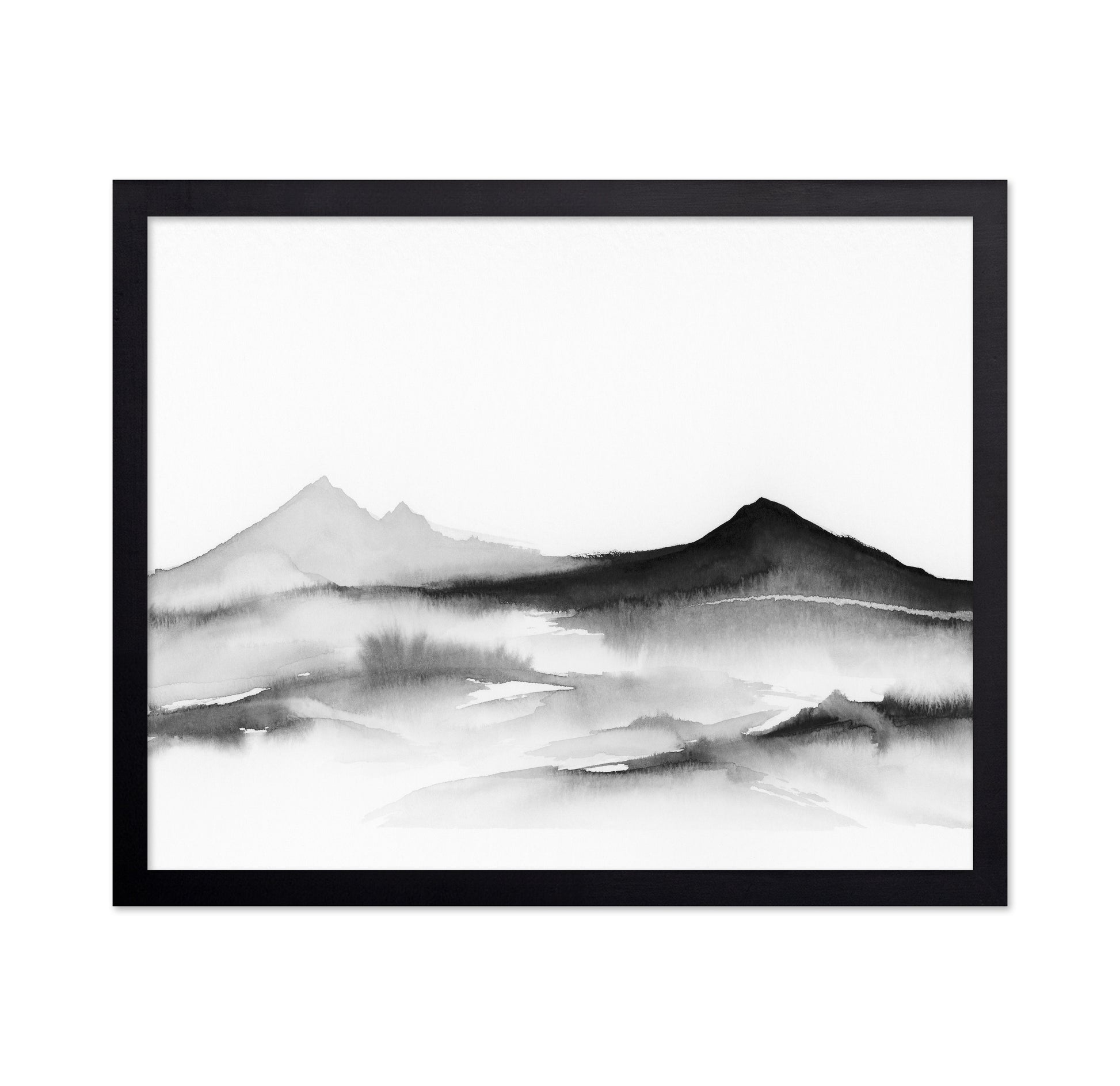 Misty Mountain Silhouette No1