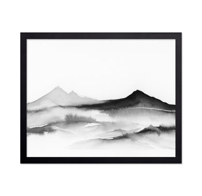 Misty Mountain Silhouette No1