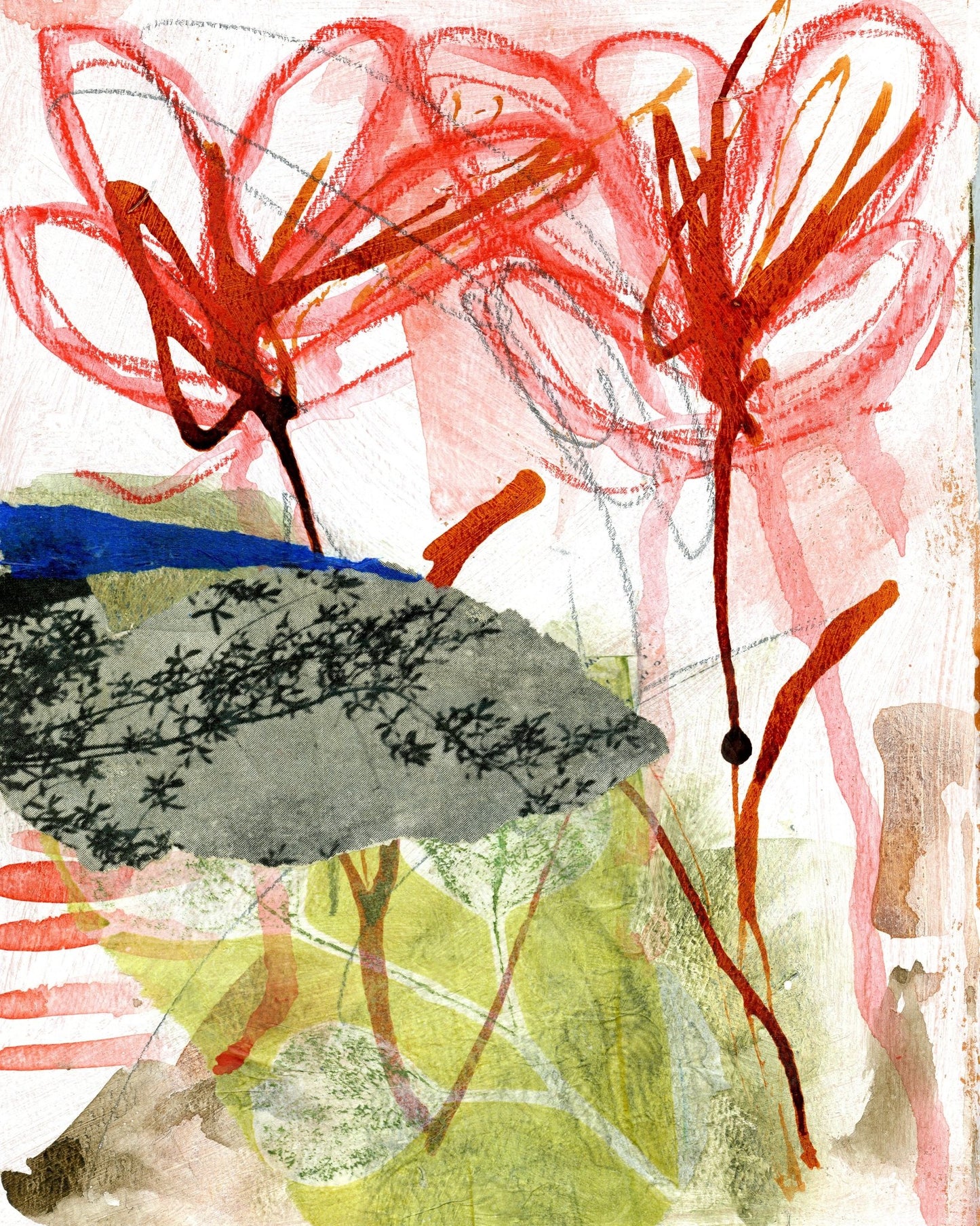 Expressive Floral Collage