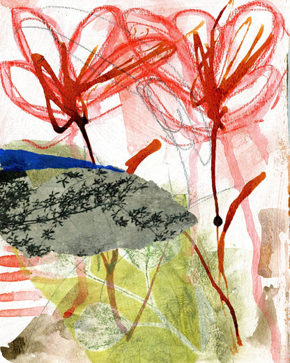 Expressive Floral Collage