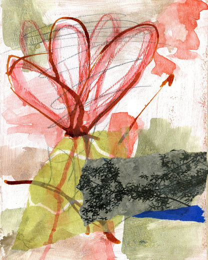 Red Abstract Bloom